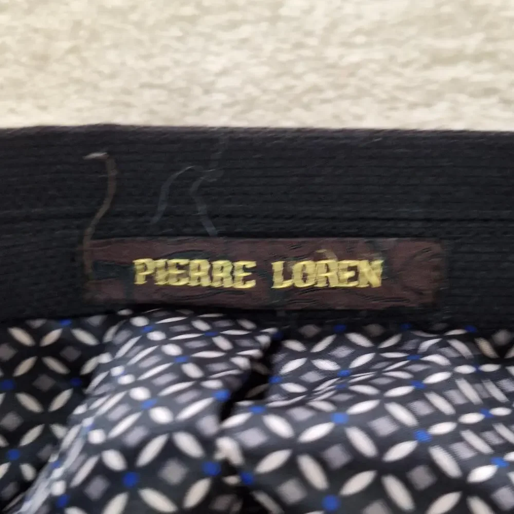 Pierre Loren Blazer Mens 60 Long Black Poly Viscose Double Vent 2 Btn Formal